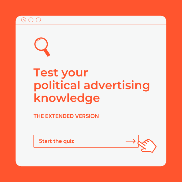Test your political advertising knowledge extended quiz